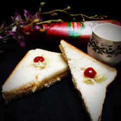 A picture of Cucumber Curd Sandwiches.