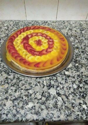 صورة لوصفة كيكة الفواكه