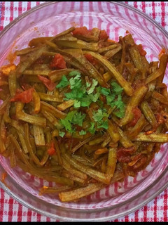 A picture of Gawar Subji (Cluster Beans).