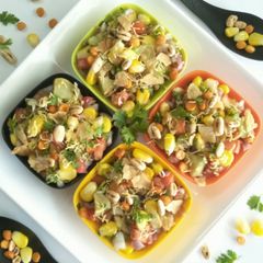 A picture of Sweet potato corn chaat.