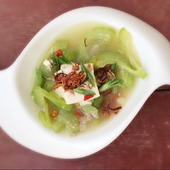 A picture of Bitter Gourd And Tofu Pork Soup.