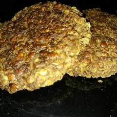 Una foto de Hamburguesas de lentejas, ajo y aceitunas