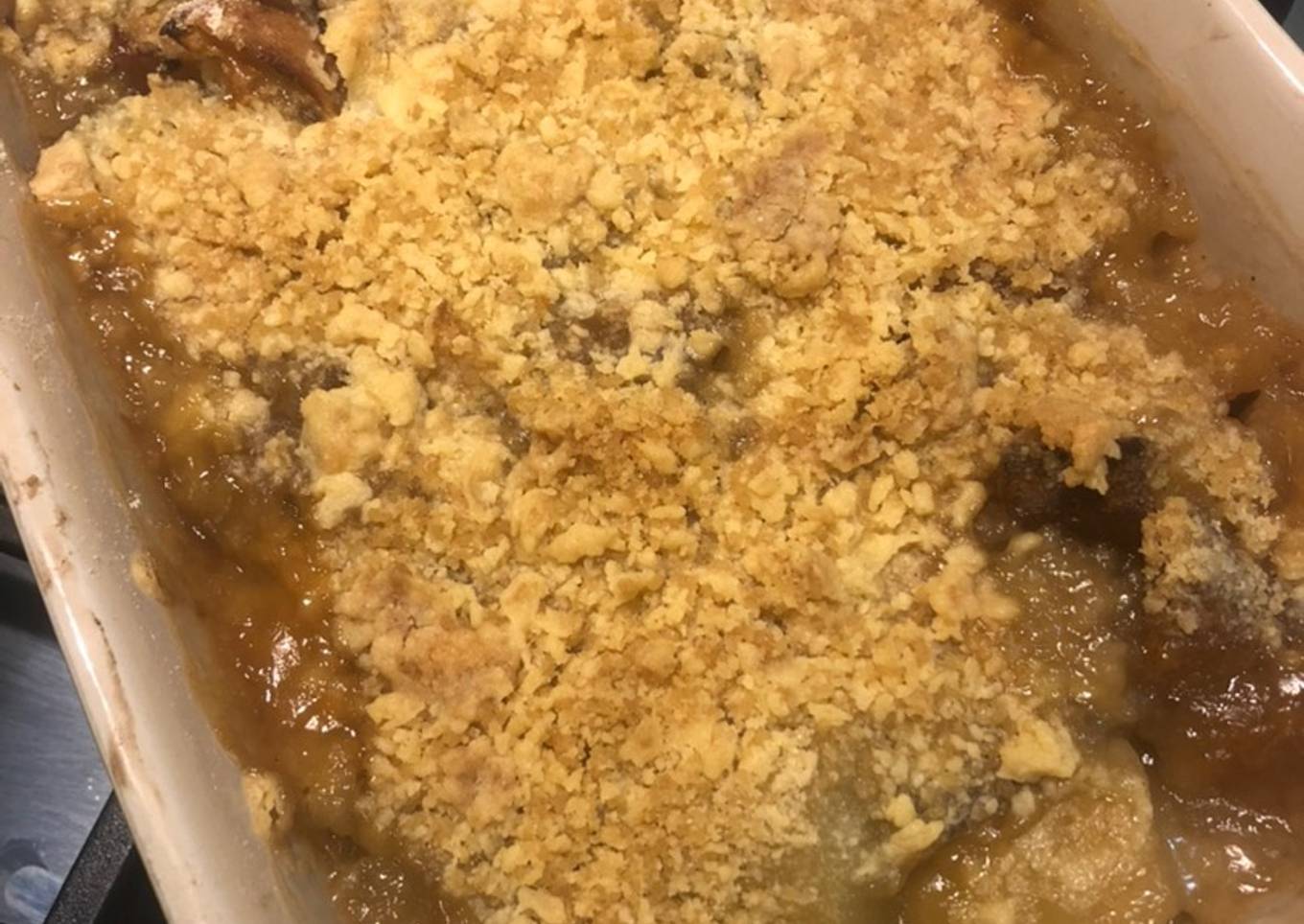 Apple and pear crumble