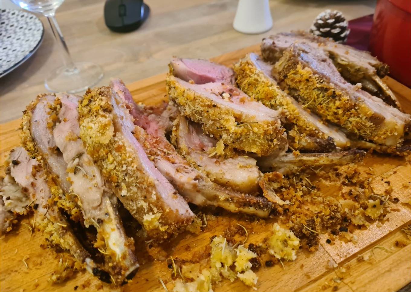 Rosemary crumbed lamb racks