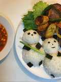 Ositos panda con chuleta ahumada