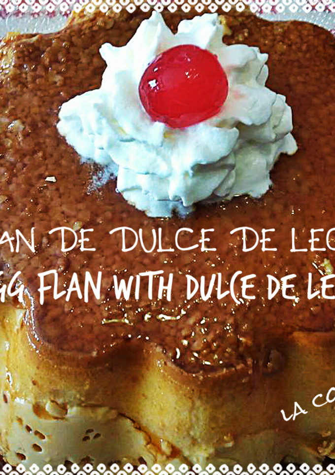 Una foto de Flan de dulce de leche casero