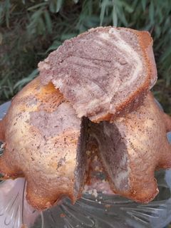 Una foto de Bizcochuelo Marmolado sin Huevo