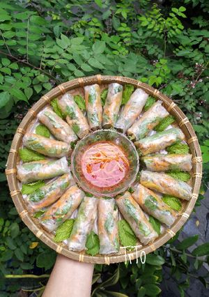 Hình của món Bì cuốn chay.