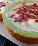 Sopa fría de melón con crujiente de jamón en Moulinex Cuisine
