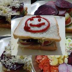 A picture of व्हेज चिज सँडविच (veg cheese sandwich recipe in marathi).