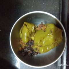 Capsicum Stuffed sabji A picture of Capsicum Stuffed sabji.
