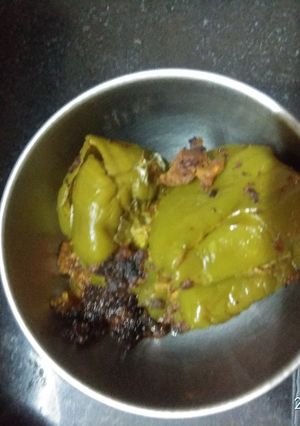 A picture of Capsicum Stuffed sabji.