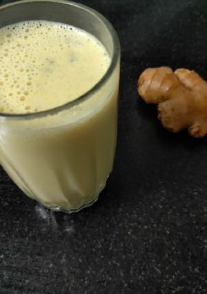 A picture of Ginger turmeric milk.