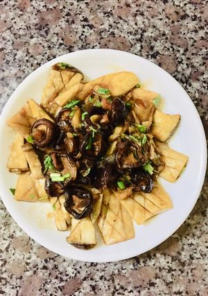 Hình của món Nấm xào chay.