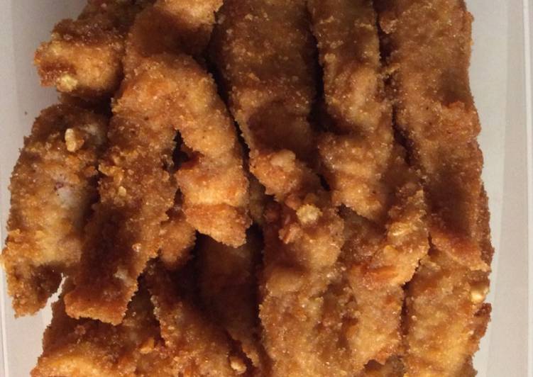 Palitos de pechuga de pollo a la naranja y canela (sin gluten)