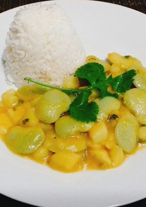 A picture of Green Lima Bean Stew.