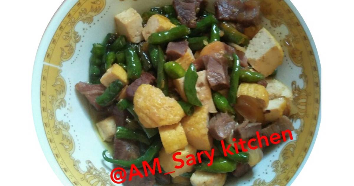 Resep Lombok Ijo Daging Sapi oleh AM_Sary Kitchen Cookpad