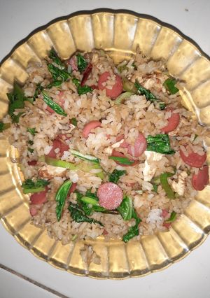 Foto resep Nasi goreng sosis prsktis