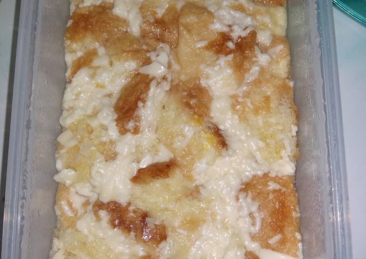 Puding roti susu jahe