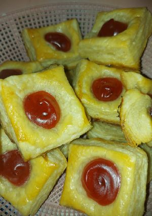 Una foto de Cuadritos de hojaldre con mermelada