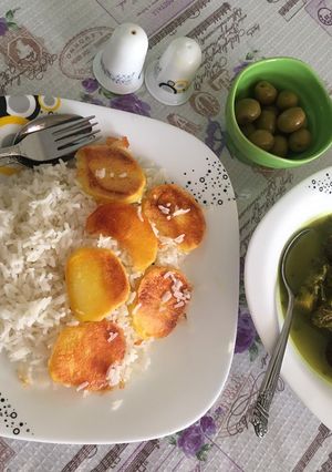 عکسی از دستور خورش آلو اسفناج