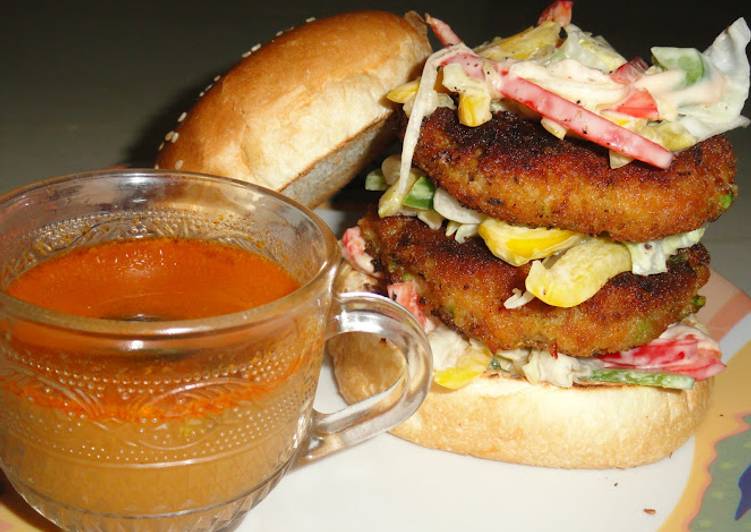Simple Way to Prepare Super Quick Homemade Vegetarian Burger - under 30 min