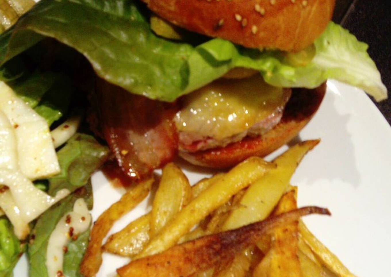 Burger maison&frites de panais