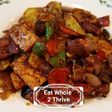 Fried tofu, onions and chillies in bean sauce #Vegan#