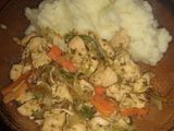 Revuelto de pollo con verduras
