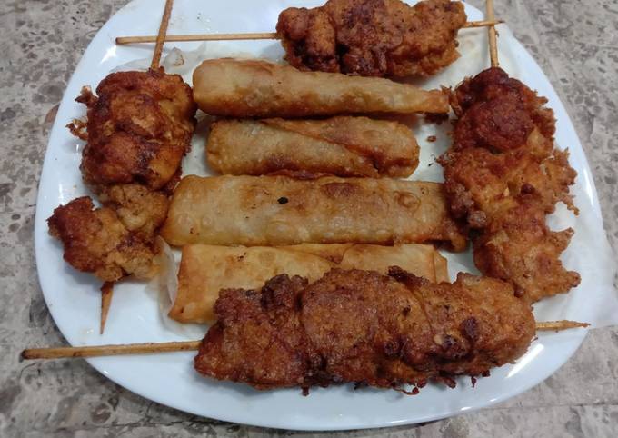 Chicken sticks&chicken roll