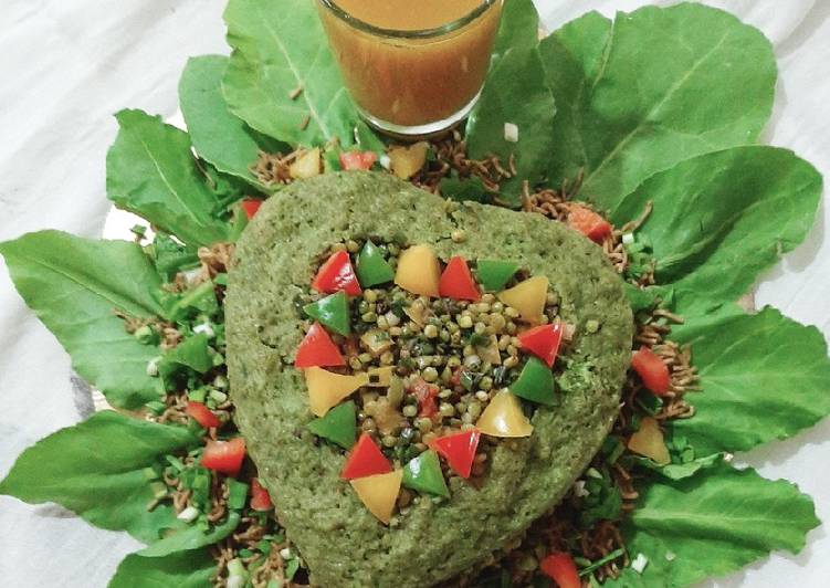 Recipe of Any-night-of-the-week Ponkh Hariyali Dhokla