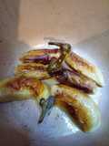 Pan frying aubergine