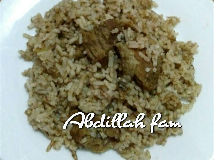 Cara Gampang Menyiapkan Nasi kebuli daging sapi yummy ala Abdillah fam Anti Gagal