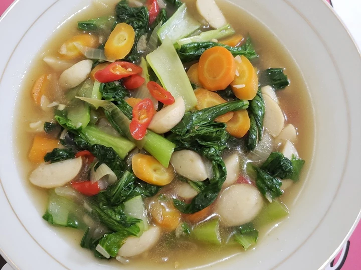 Cara Mudah Menyiapkan Resep Capjay baso ikan (low budget) yang Enak Banget Anti Ribet, Uenak Banget