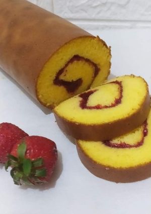 Foto resep Bolu Gulung Selai Stroberi