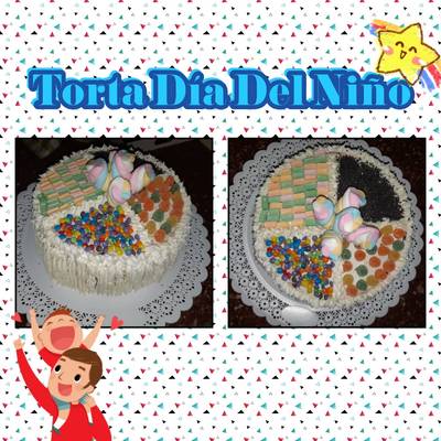Decoración de torta Para el Día Del Niño Receta de Andy *Creación Y  Delicias*???//???- Cookpad