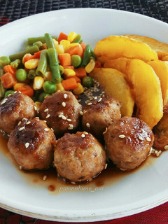 Foto resep Bola - bola Daging dengan Saus Yakiniku