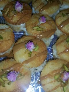 صورة لوصفة بسبوسه بالقشطه