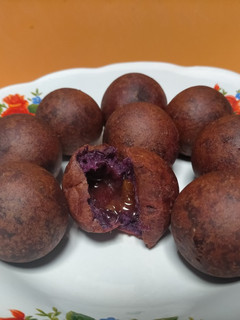 Foto resep Bola-bola ubi ungu _ isi gula merah