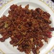 Balado teri nasi ples kacang