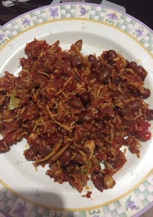 Foto resep Balado teri nasi ples kacang