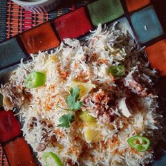 A picture of Mutton yakhni pulao.