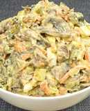 Салат "Обжорка" с телятиной, картошкой и грибами | Salad Obzhorka with veal, potatoes and mushrooms