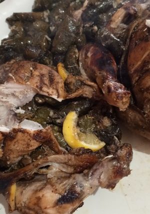 صورة لوصفة دجاج محشي ورق عنب
