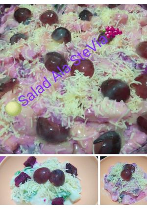 Foto resep Salad Buah sehat & Enak dg 2 Pilihan Gaya🍇🍨🍧🍇