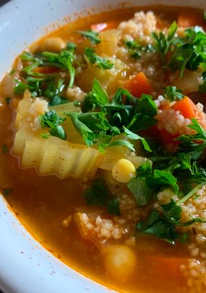 Marokkói kuszkuszleves recept fotója