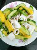 Mực xào thơm+dưa leo