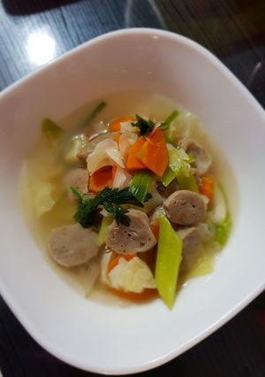 Foto resep Sup bakso praktis
