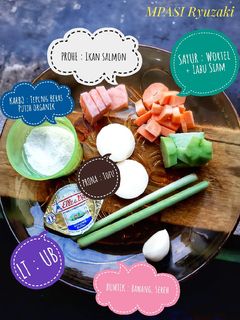 Foto resep MPASI 4☆ Ryuzaki 6+mo Bubur Salmon Tofu 🥕