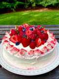 Strawberry Cake with Cream Cheese Frosting 🎂